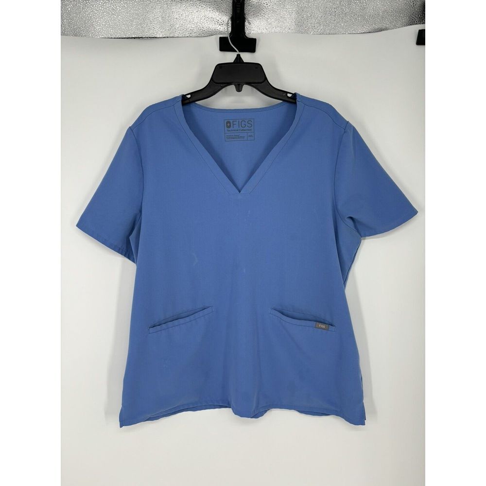 Figs Casma Three Pocket Scrub Top Short Sleeve V Neck Shirt Stretch Size 2XL XXL